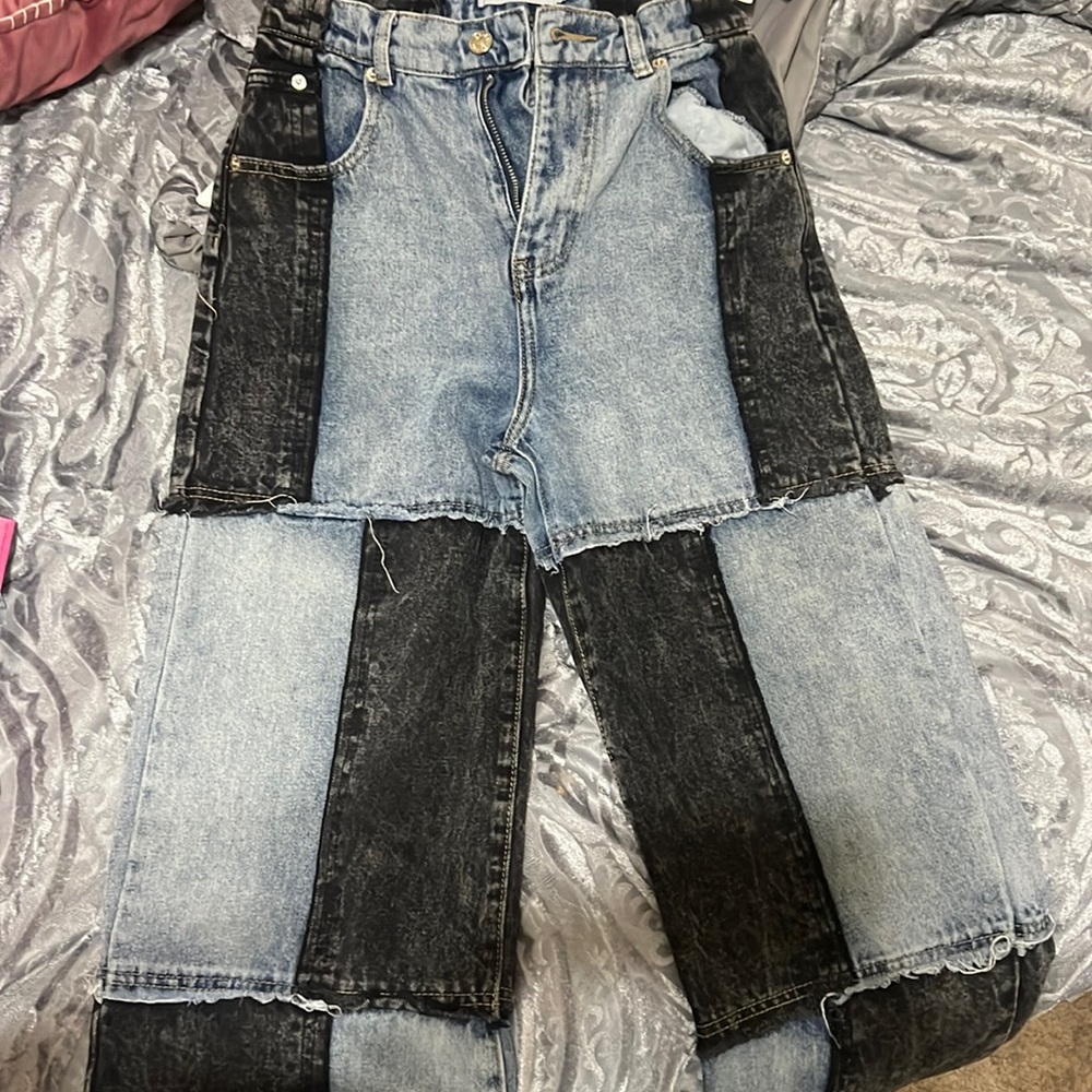Color Block Denim Jeans
